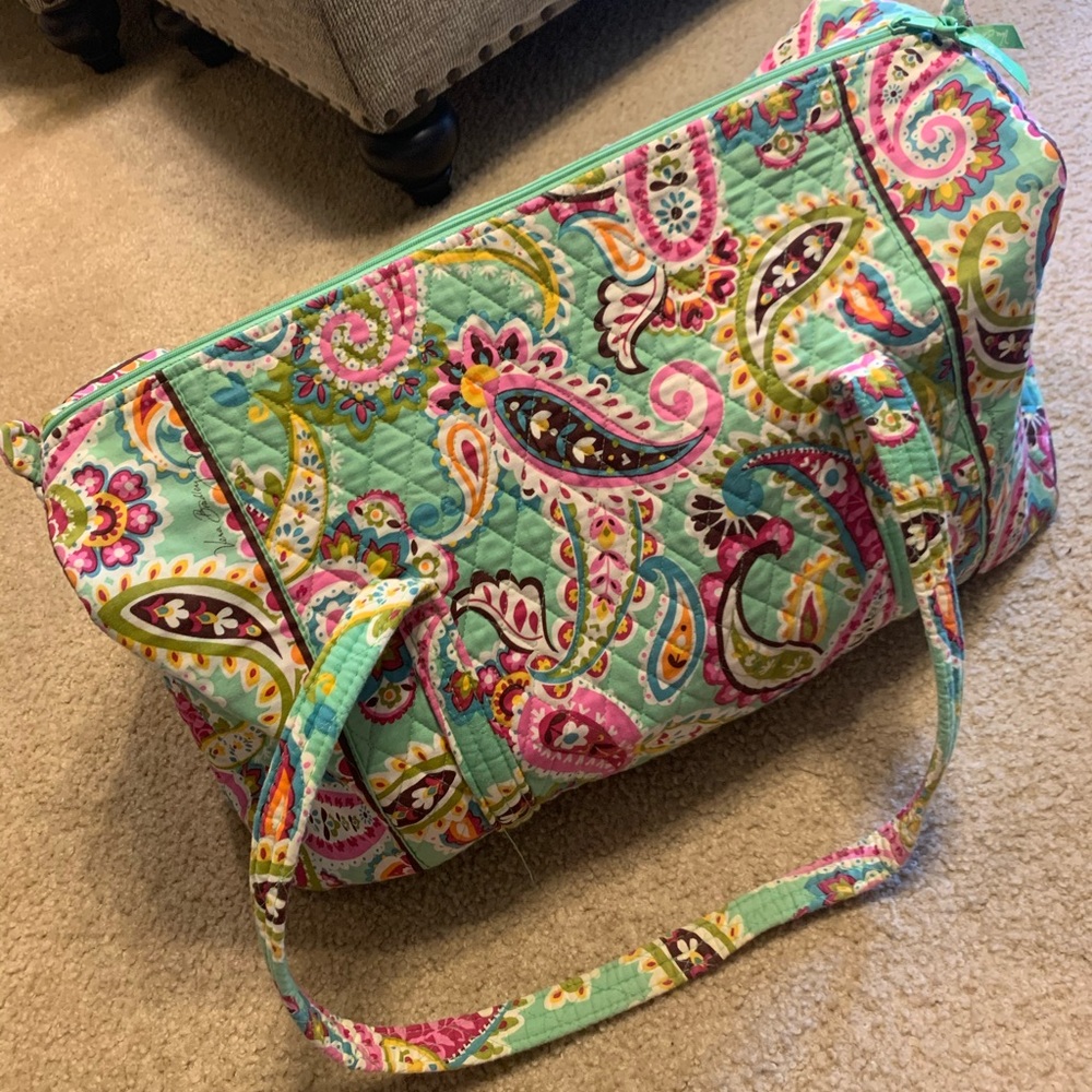 Vera Bradley Tutti Frutti Mint Green Duffle